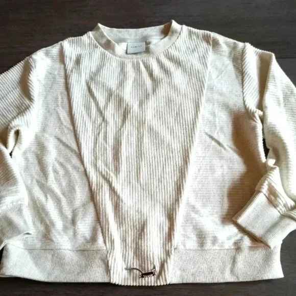 NWOT Varley Cropped Ribbed Sweatshirt - Picture 1 of 6